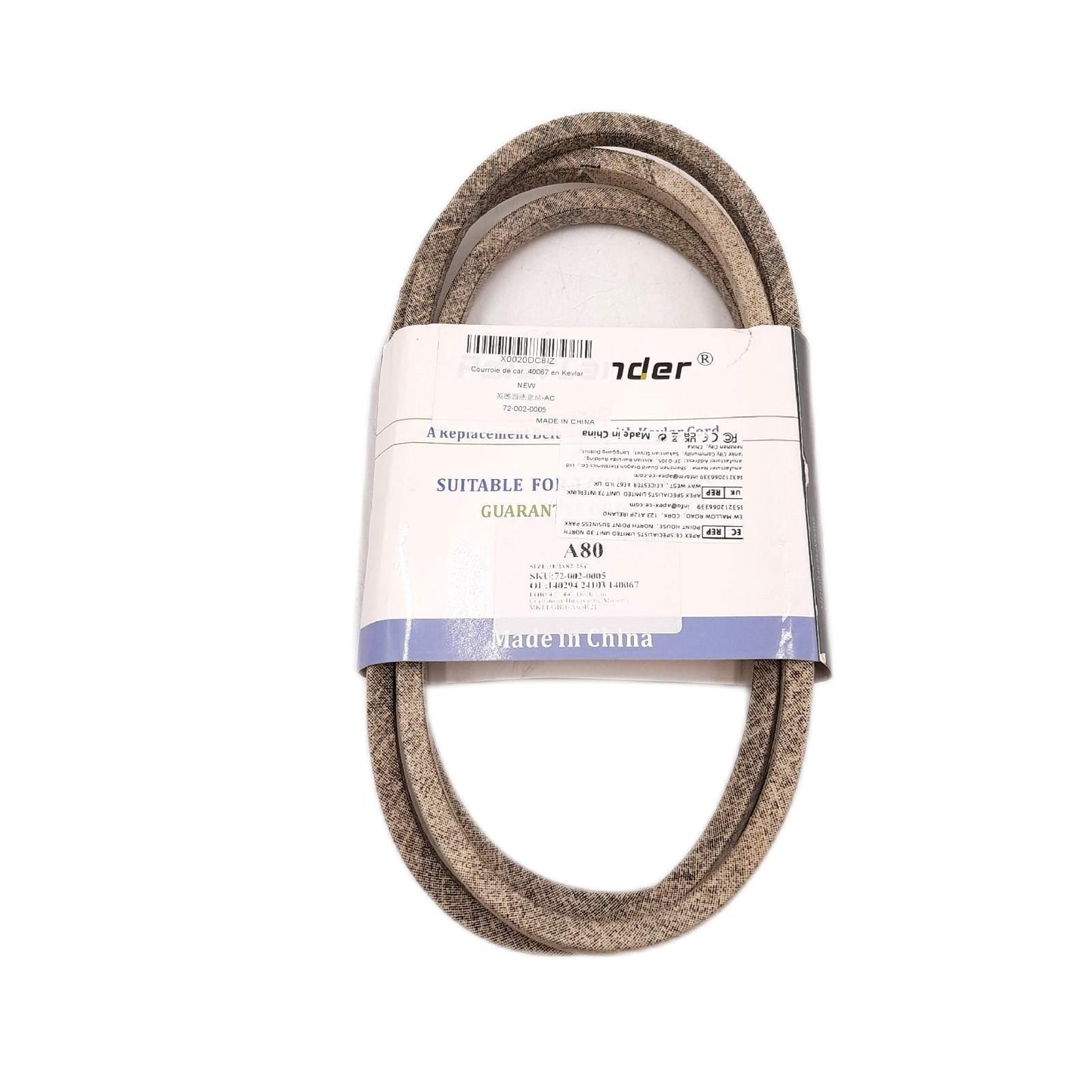 Rasentraktor Antriebsriemen für Aufsitzmäher, Ersatzriemen für CUB CADET, MTD 954-0498 754-0498, (1/2 x 67 Zoll) (A65), hergestellt mit Kevlar A series A80