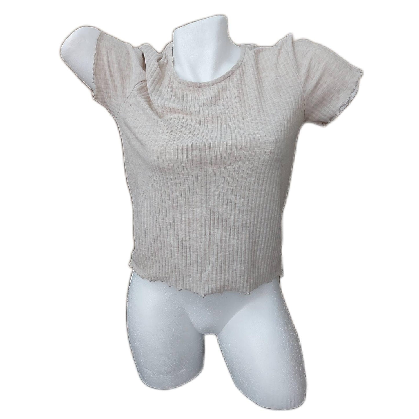 Only Damen T Shirt Bekleidung Onlemma SS Short Top Pumice Stone Melange Freizeitmode Trendsommer 2024