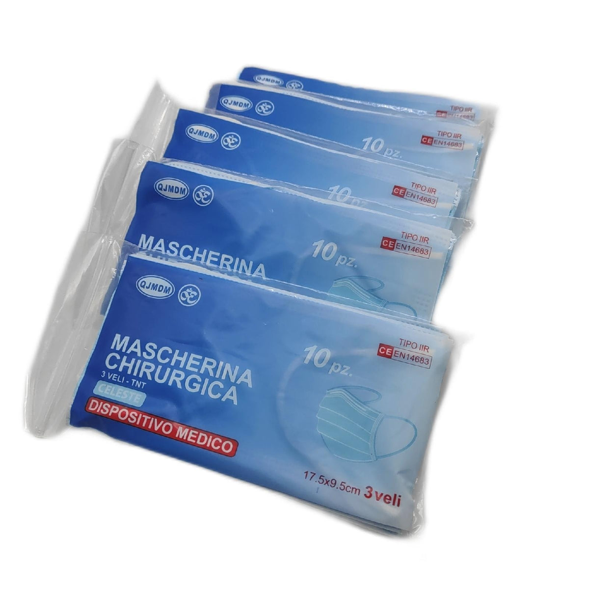 StoneStone Medical100 OP Masken Typ IIR EN14683 3 lagig BFE 98 Prozent Mundschutzspritzfest verstellbarer Nasenbuegel 100 Stueck