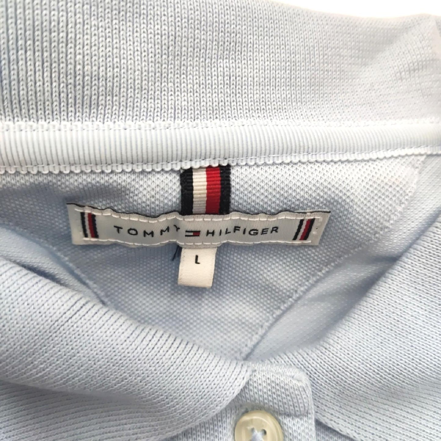 Tommy Hilfiger Damen Poloshirt Kurzarm 1985 Pique Regular Fit, Blau (Breezy Blue), L
