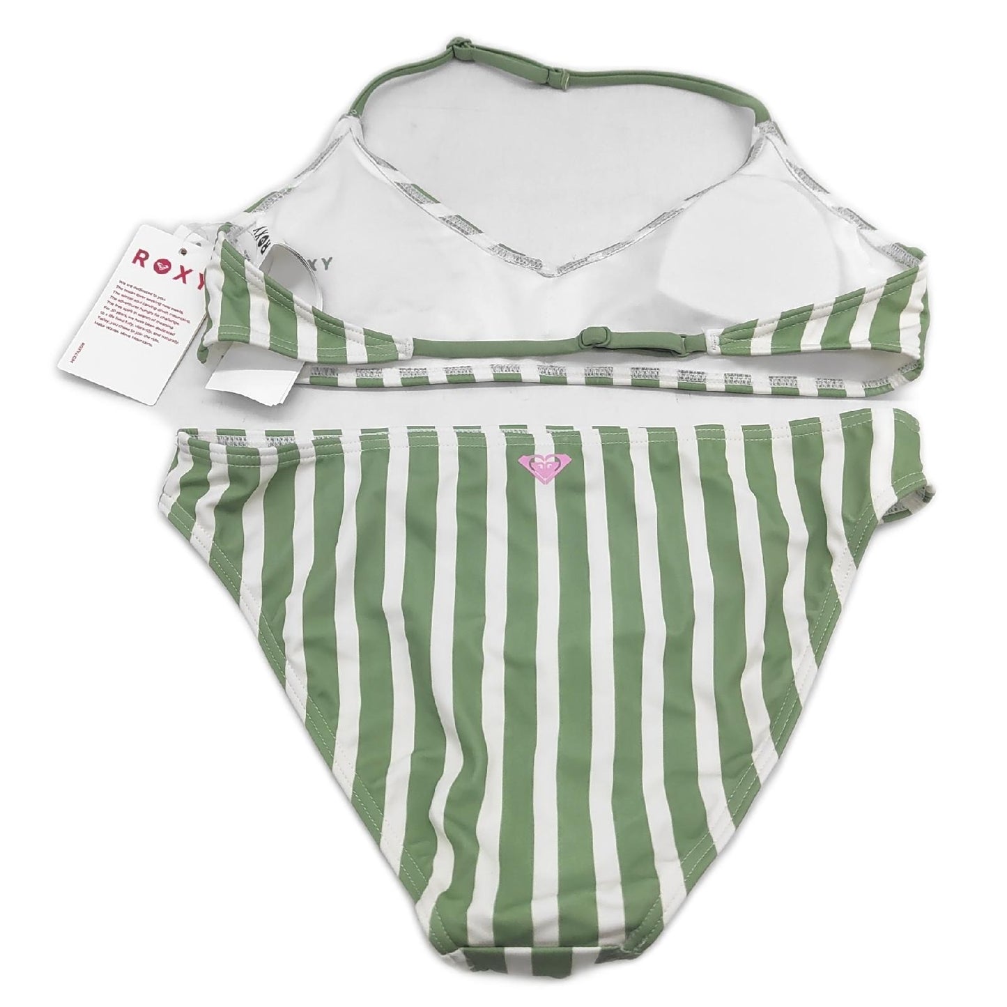 Roxy Bikini Badebekleidung Strandmode BICO TRI Basil Active RG Stripe Badespaß für Mädchen 16 Jahre