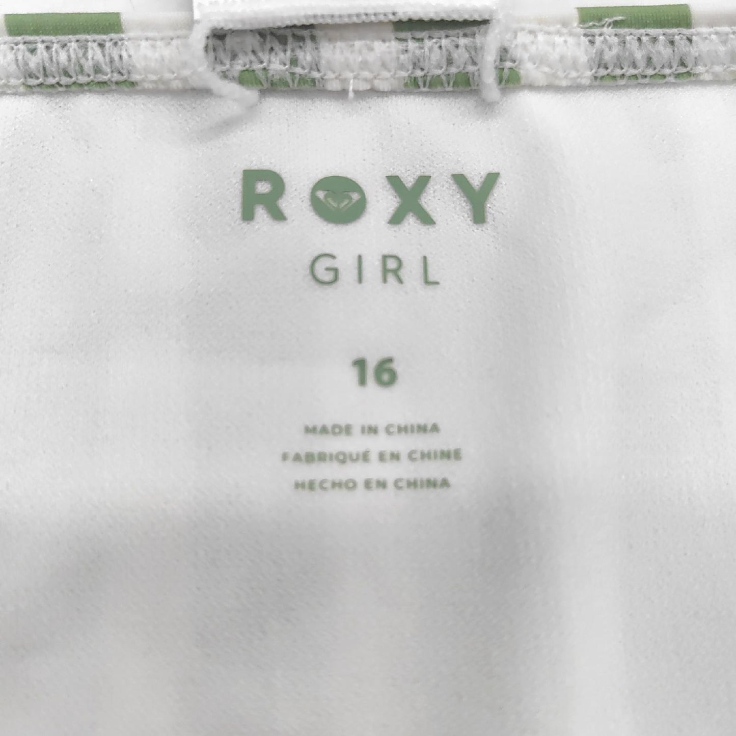 Roxy Bikini Badebekleidung Strandmode BICO TRI Basil Active RG Stripe Badespaß für Mädchen 16 Jahre