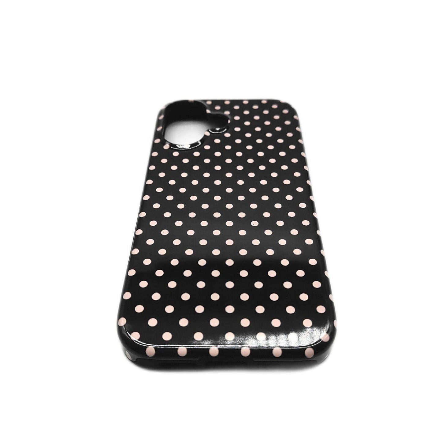 Apple iPhone Hülle Handy Zubehör iPhone 16 Braun Polka Dots Bohemian Stil kab