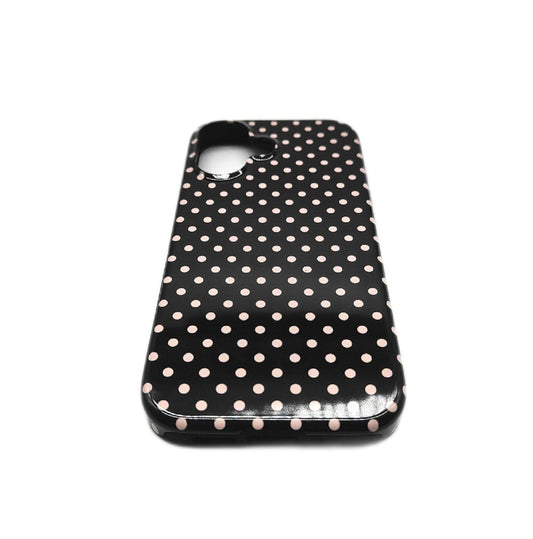 Apple iPhone Hülle Handy Zubehör iPhone 16 Braun Polka Dots Bohemian Stil kab