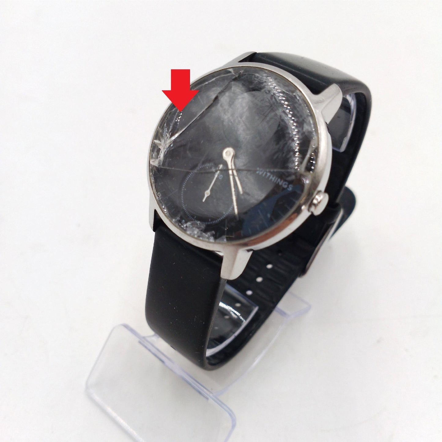 Withings Steel HR Hybrid Smartwatch Defekt Glas Sprung Uhr Lässt Sich Nicht Anschalten Ersatz