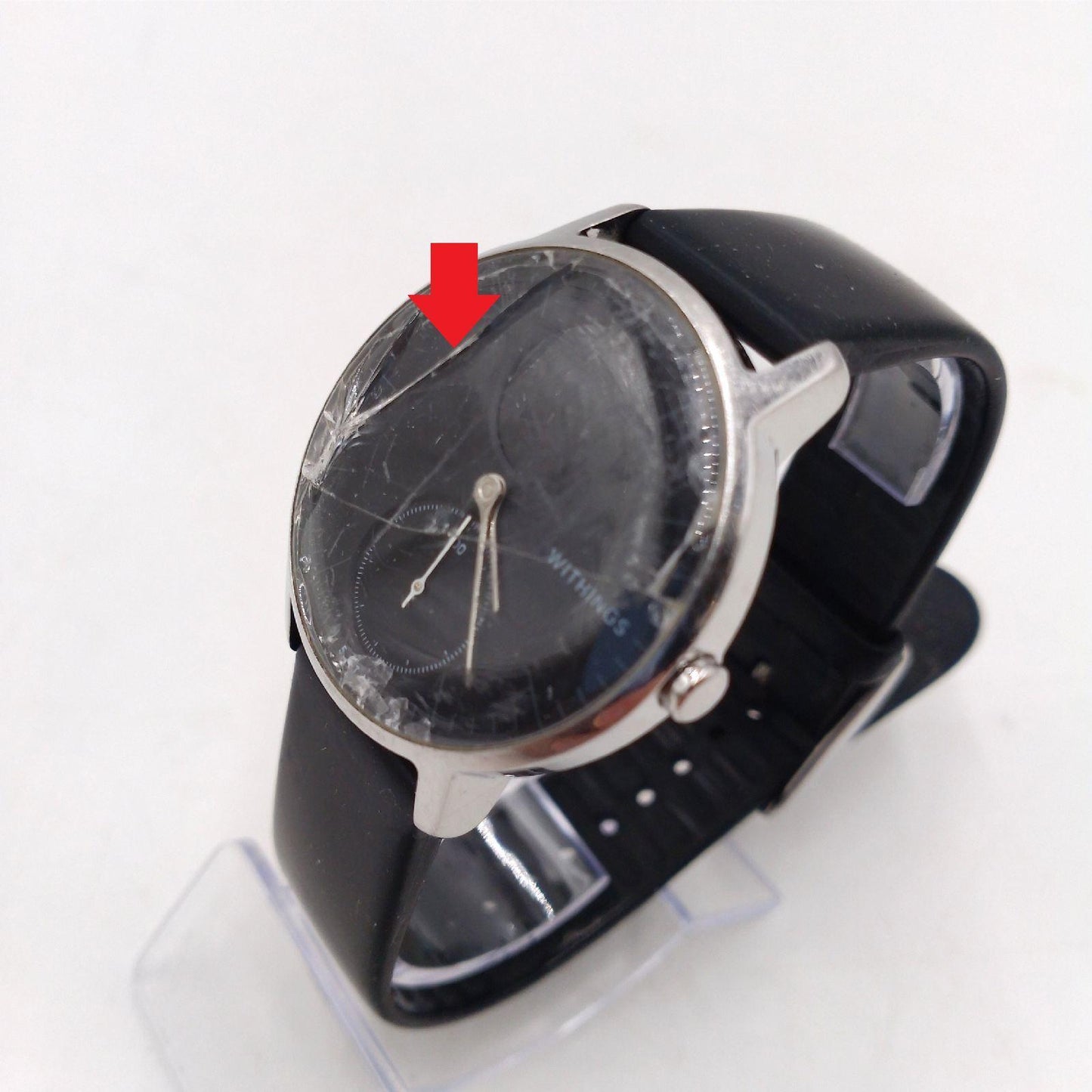 Withings Steel HR Hybrid Smartwatch Defekt Glas Sprung Uhr Lässt Sich Nicht Anschalten Ersatz