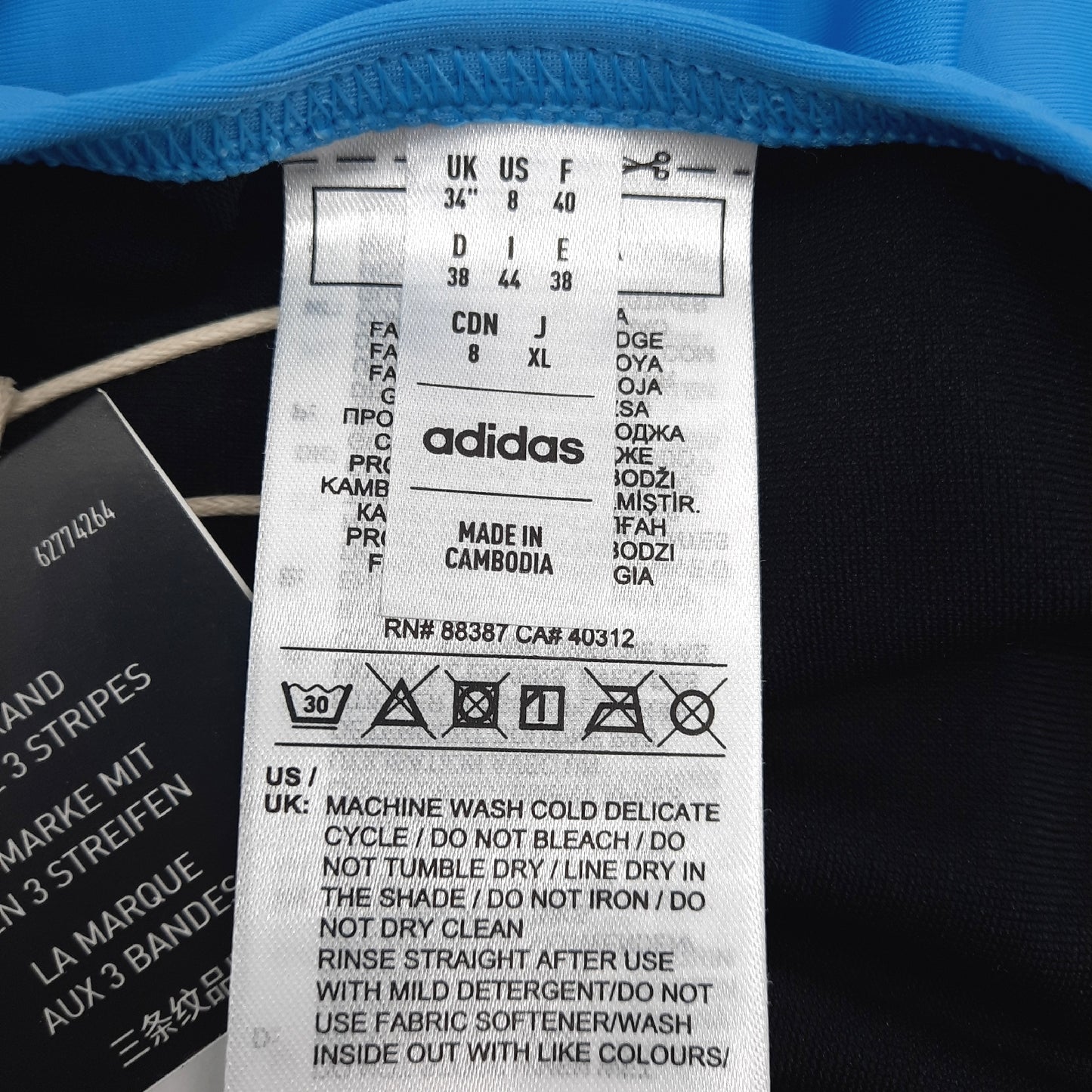 Adidas Damen Badeanzug Sportbekleidung Big Bars Blue Burst Schwimmbekleidung Fitness