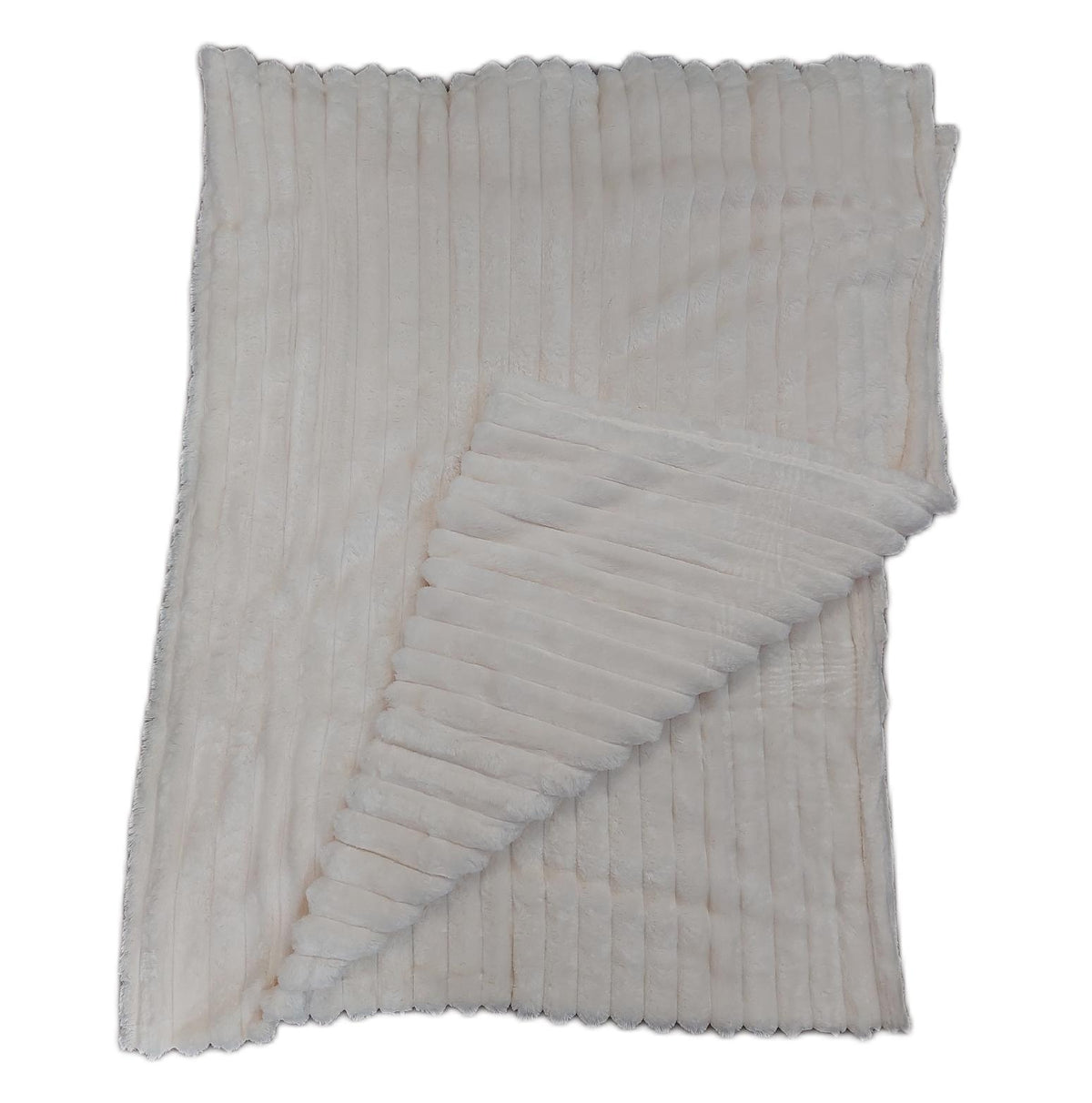 BEDELITE Kuscheldecke Flauschig Deko Decke für Couch, Cremeweiß, 150x200