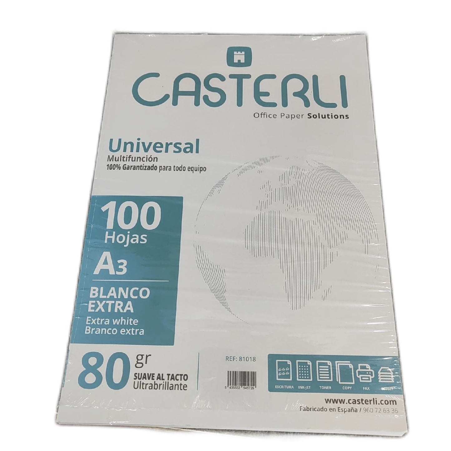 Casterli Papierblock Schreibwaren A3 81018 100 Blatt Weiß 80 Gramm Druckerpapier