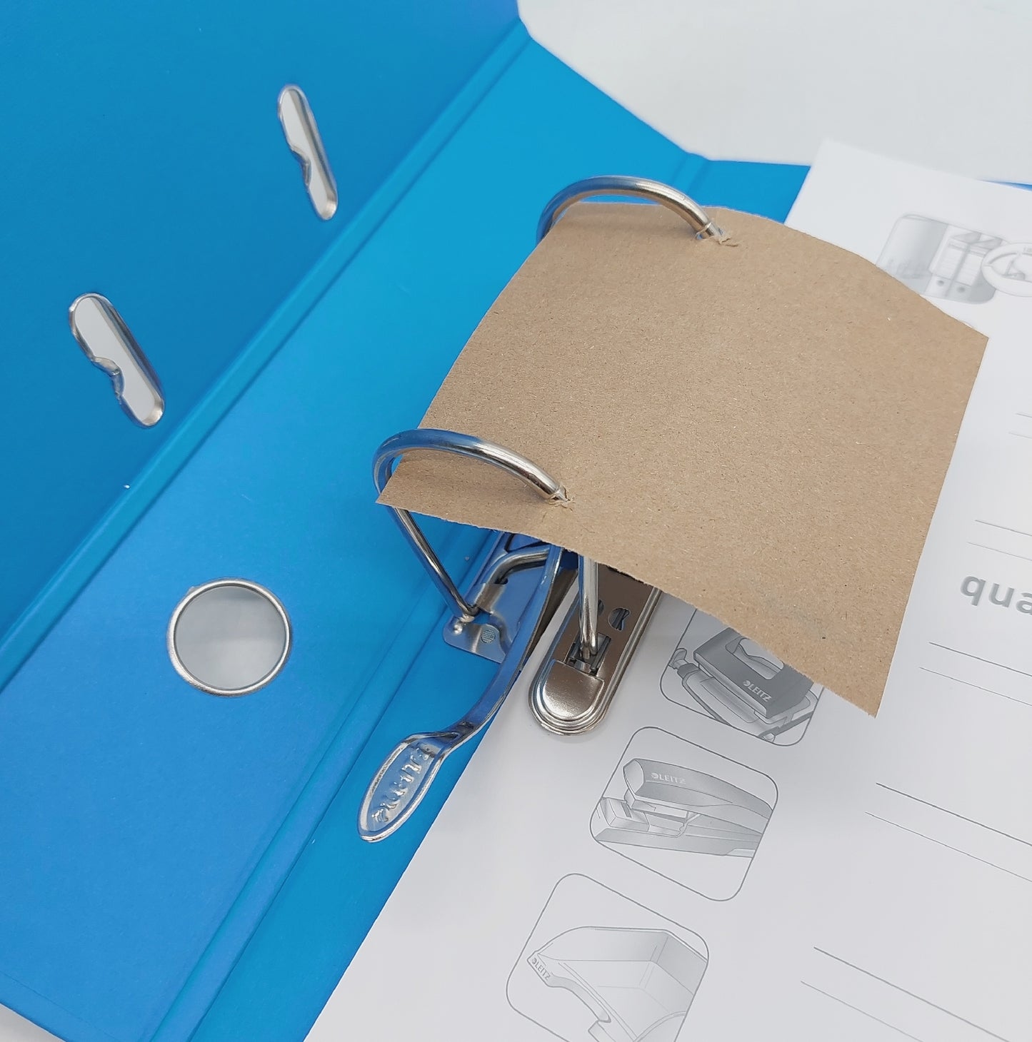 Leitz Ordner Mappe Büro Zubehör A4 Blau Dokumentenorganisation Aktenmappe für Schule