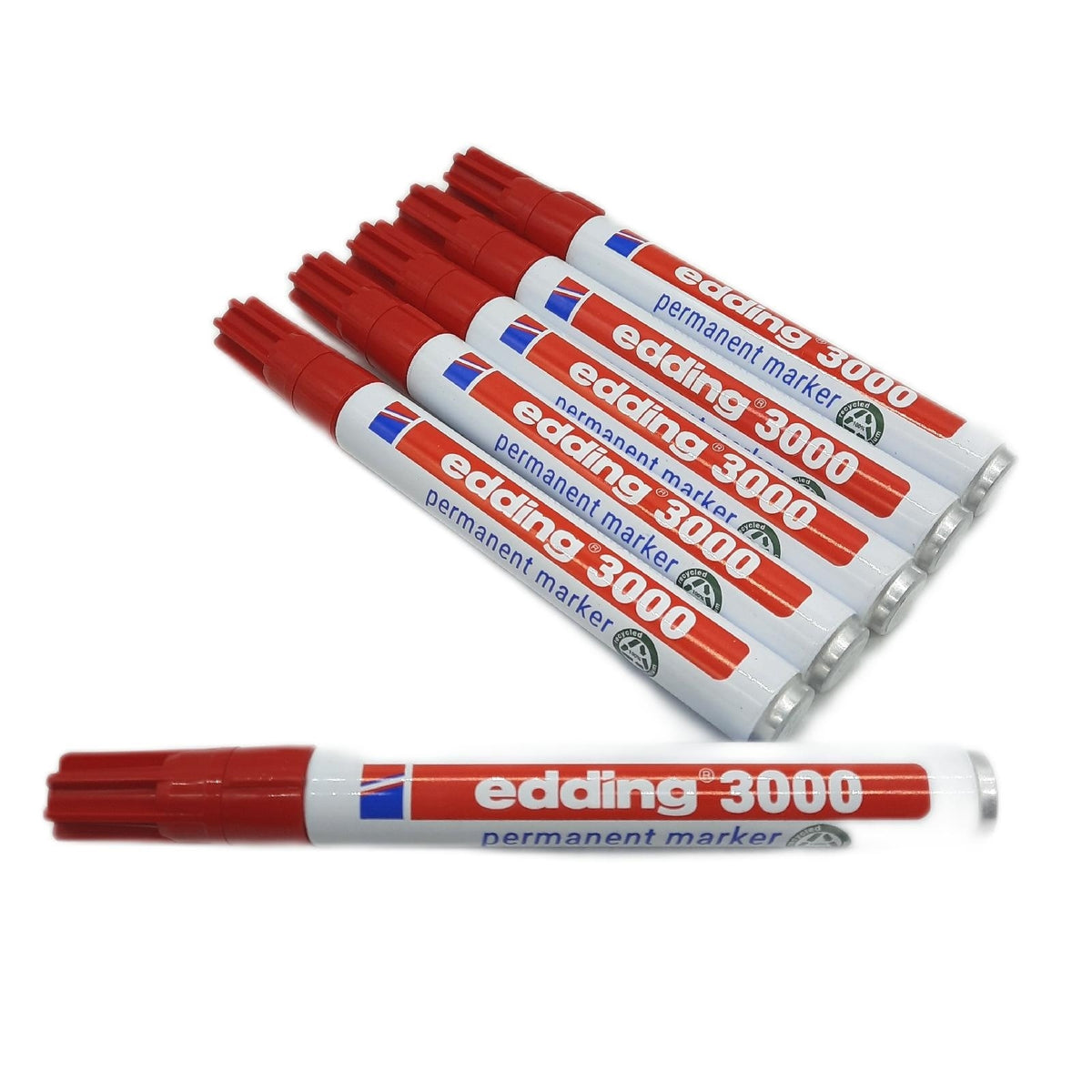 edding 3000 Permanentmarker - rot - 10 Stifte - Rundspitze 1 5-3 mm