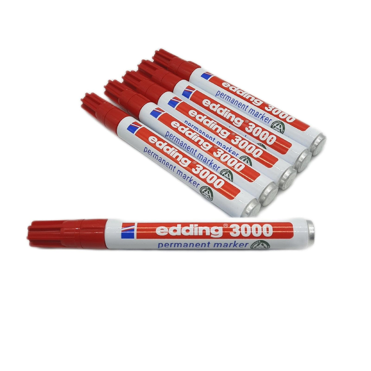edding 3000 Permanentmarker - rot - 10 Stifte - Rundspitze 1 5-3 mm