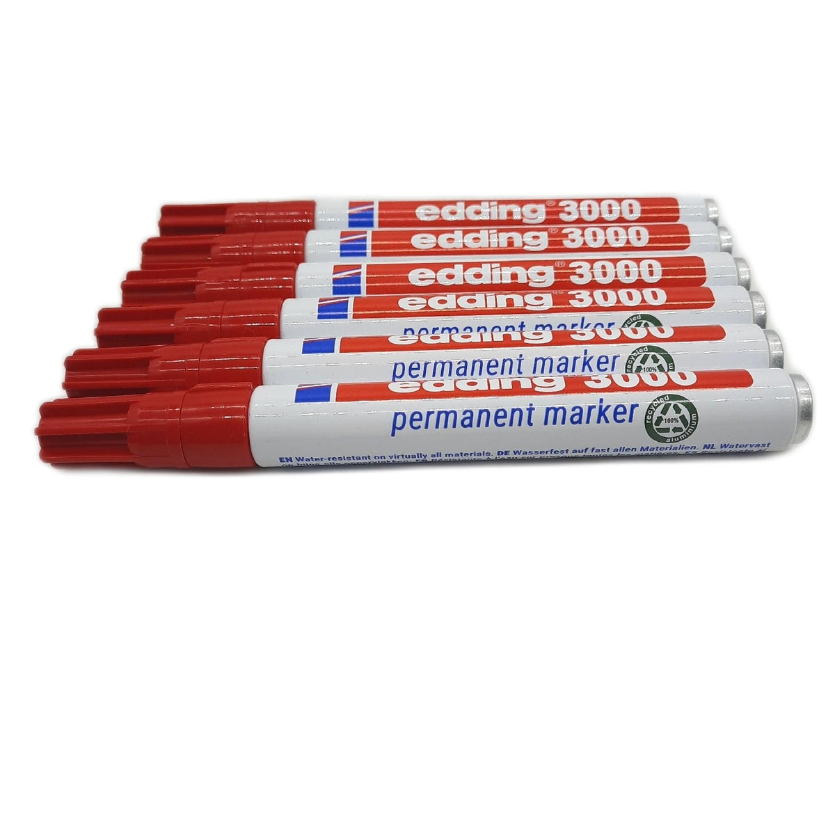 edding 3000 Permanentmarker - rot - 10 Stifte - Rundspitze 1 5-3 mm