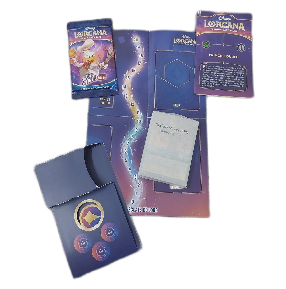 Ravensburger Disney Lorcana TCG Starter Deck glitzernder Himmel Smaragd Stahl Lieferung
