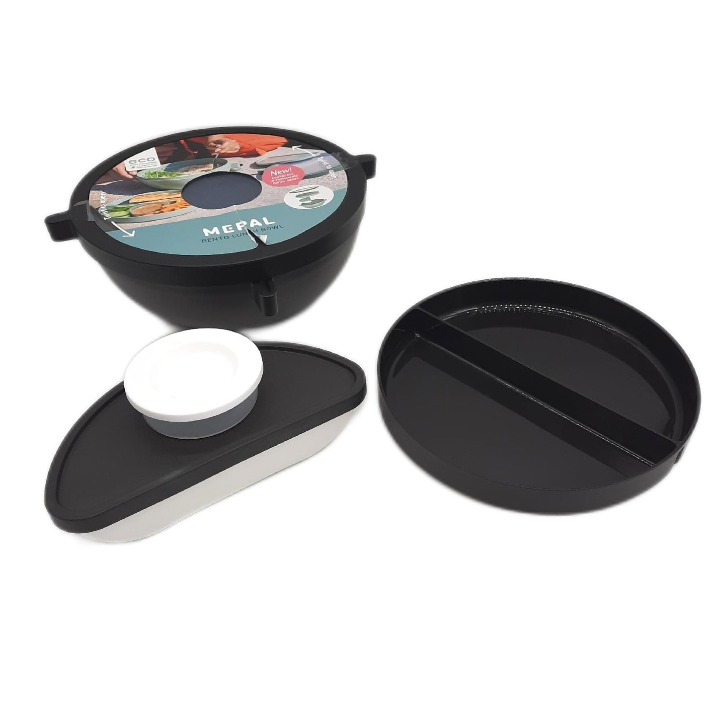 Mepal Schüssel Haushaltswaren Vita Bento Brotdose mit Extra Fach für Meal Prep