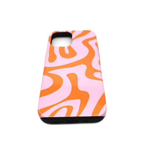 Apple iPhone Hülle Schutzhülle iPhone 12 Rosa Orange Liquid Swirl Abstr