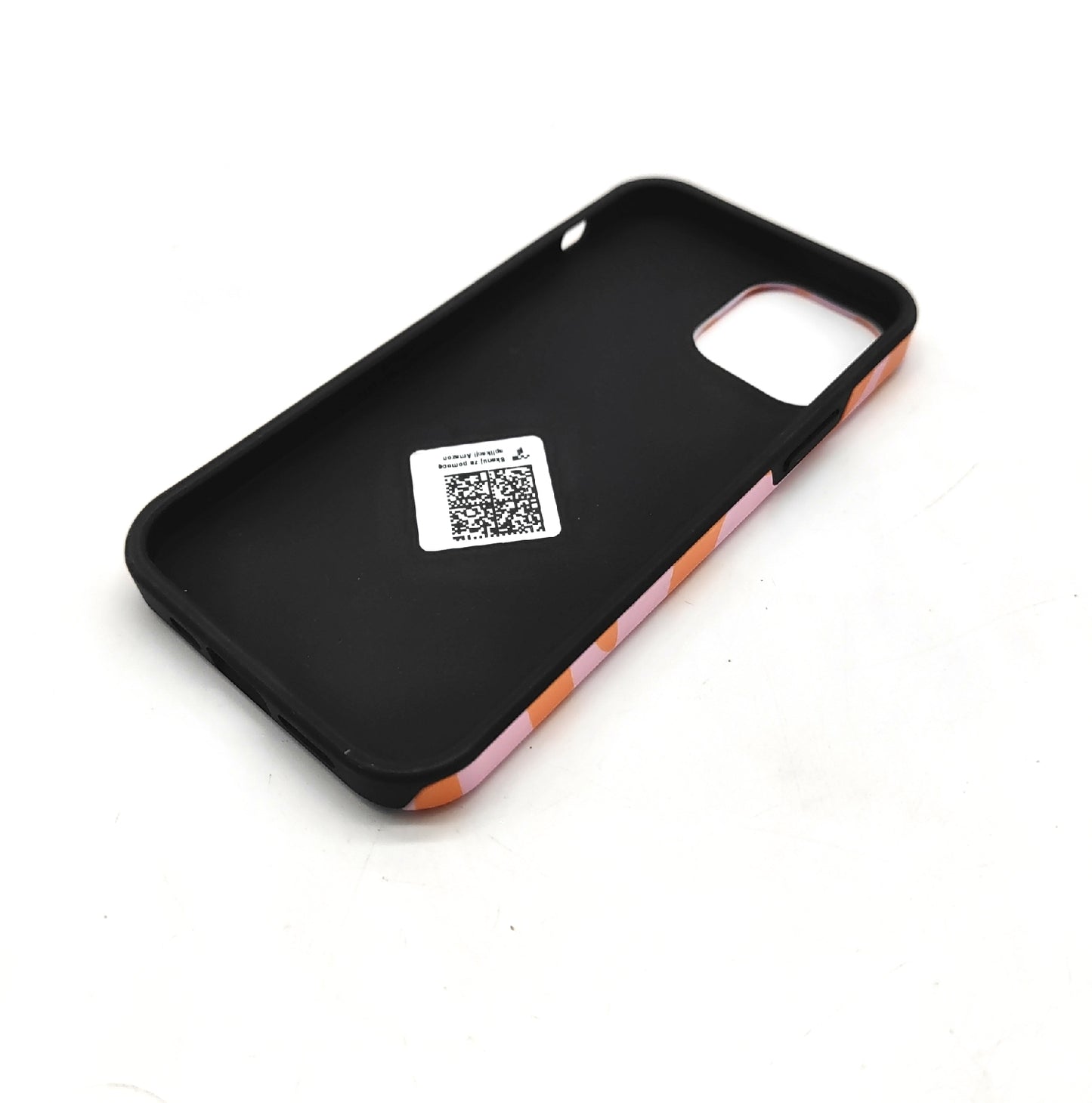 Apple iPhone Hülle Schutzhülle iPhone 12 Rosa Orange Liquid Swirl Abstr