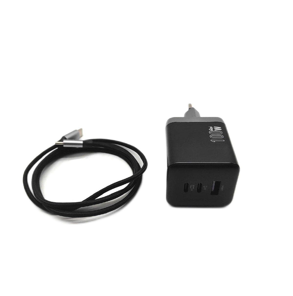 Novoo 100W Schnellladegeraet USB C mit 3 Anschluessen USB C Stecker USB A Schnellladen PPS