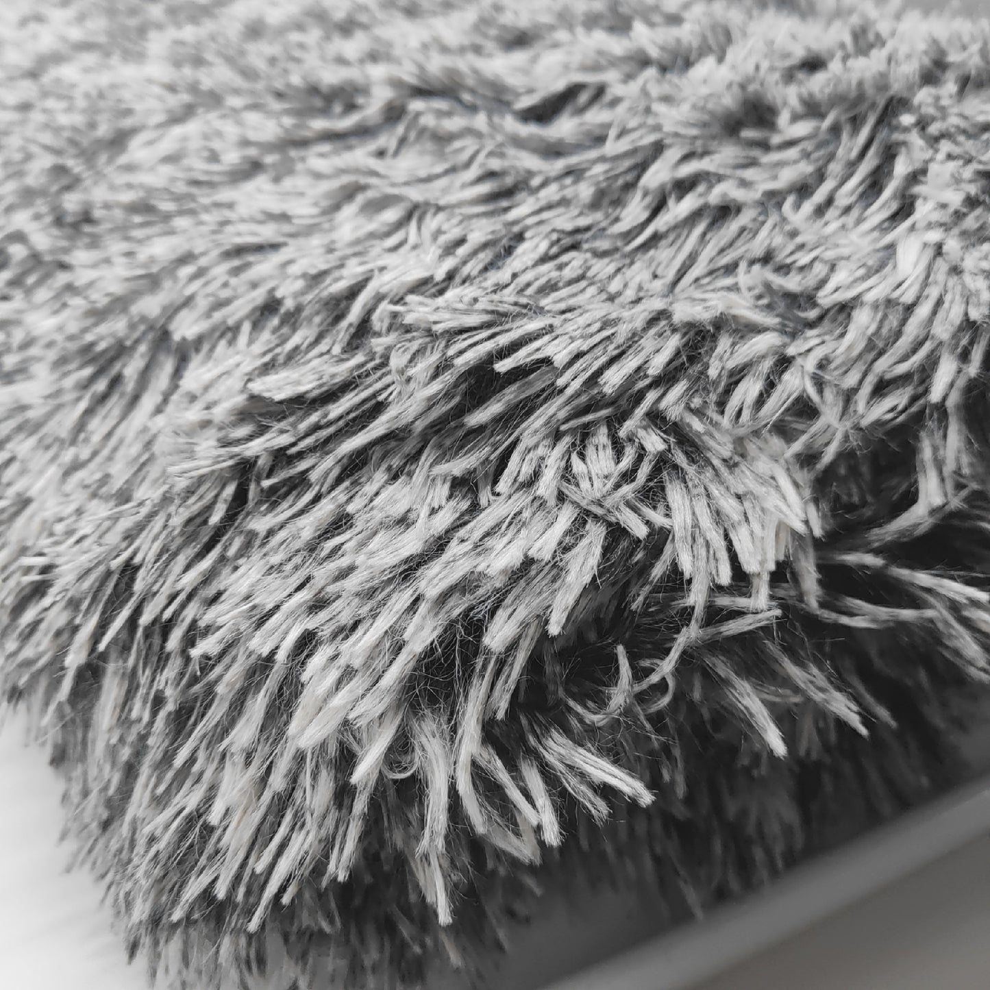 Winter Bettwäsche Garnitur Heimtextilien 200x200cm Schwarz Plüsch Langhaar Fla
