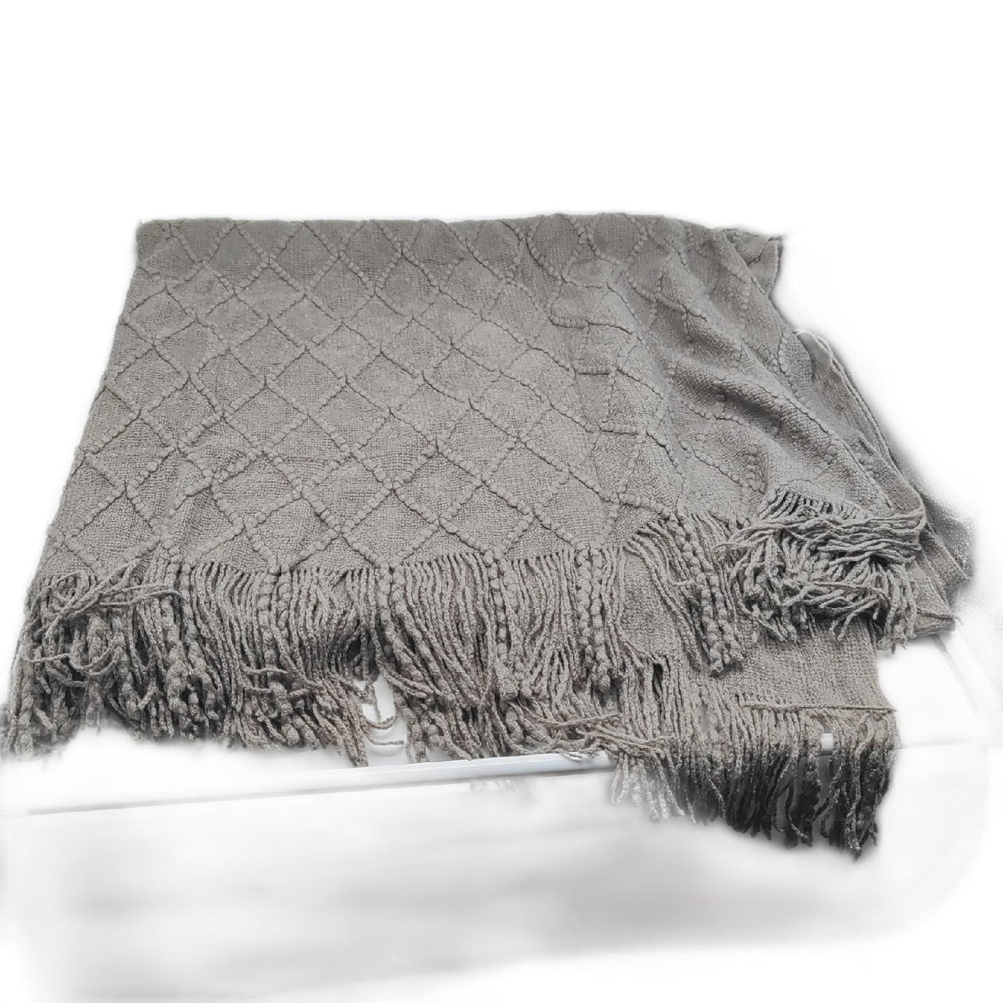 Hayisugal Wohndecke Wolldecke Weich Wohndeko Kuscheldecke Quaste