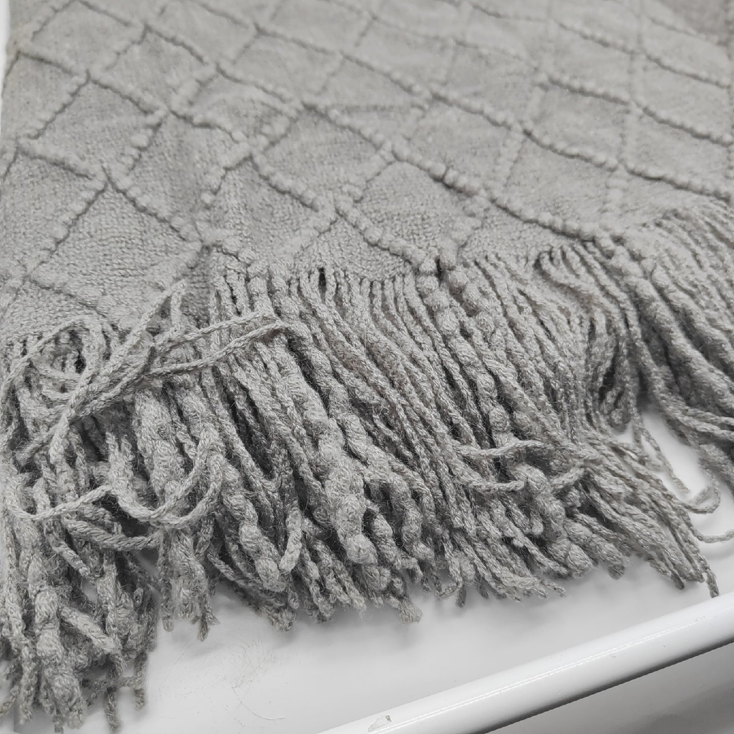 Hayisugal Wohndecke Wolldecke Weich Wohndeko Kuscheldecke Quaste