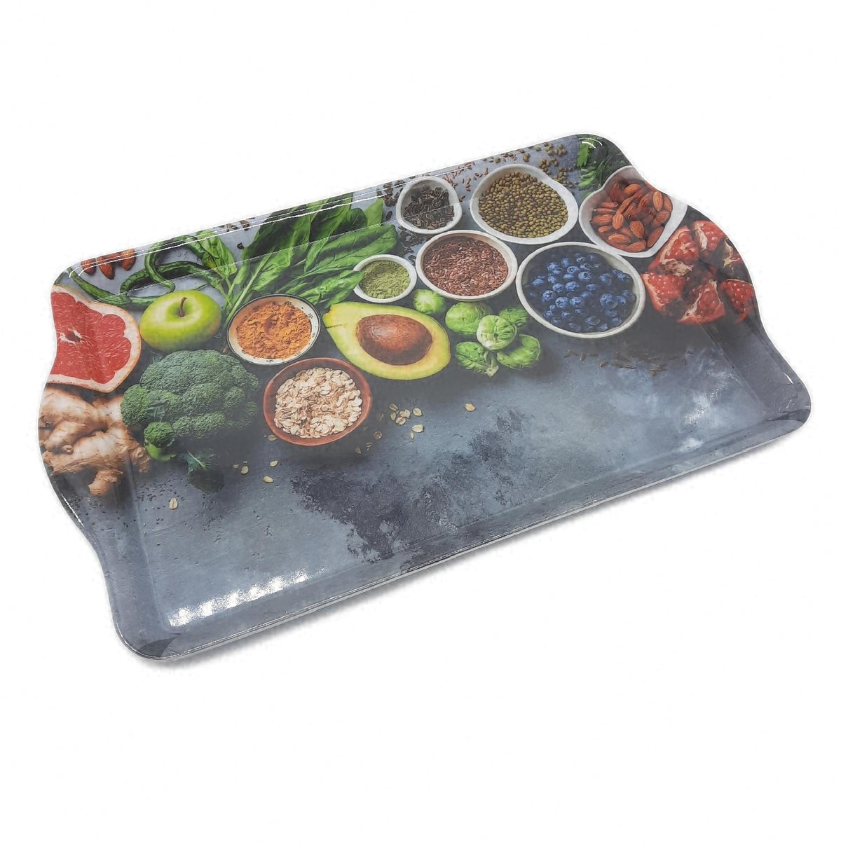 KESPER Serviertablett Melamin Kunststoff Motiv 48 x 30 x 35 cm leicht und robust