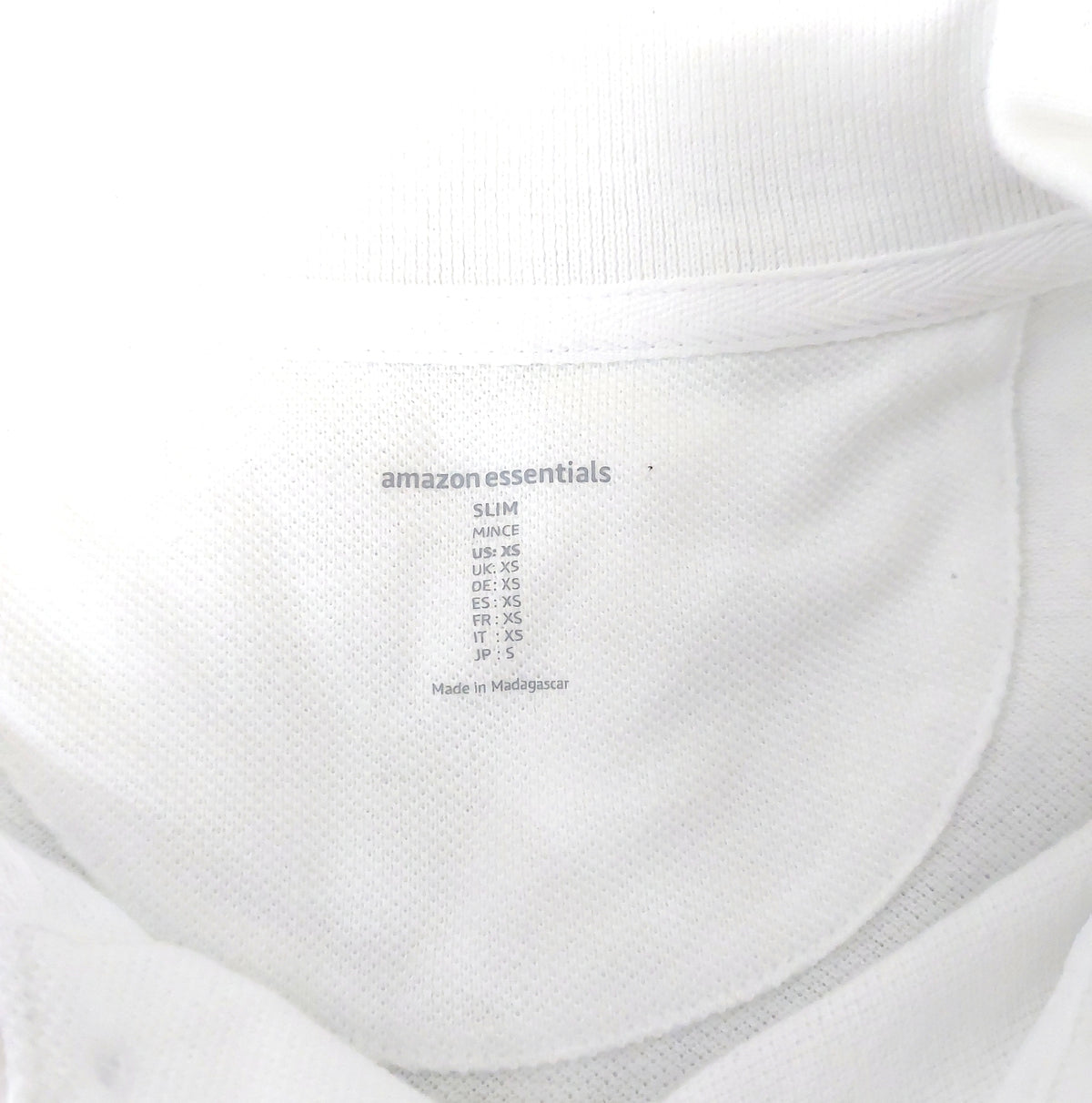 Amazon Essentials Shirt Herren Poloshirt Slim Fit Baumwolle Piqué Kurzarm Weiß Thin Stripe XS