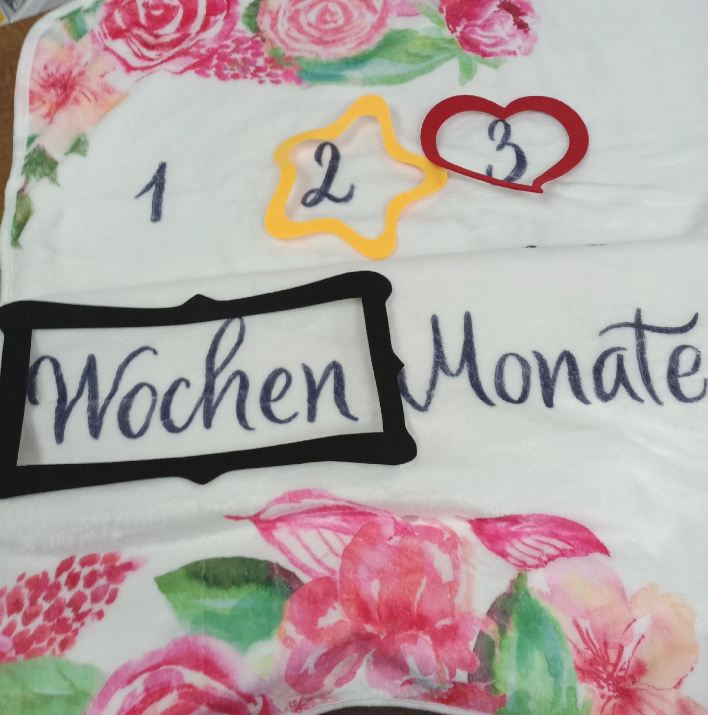 ODOXIA Baby Meilenstein Monatsdecke Baby Junge Mädchen Geschenkidee Erinnerung Erinnerungsdecke