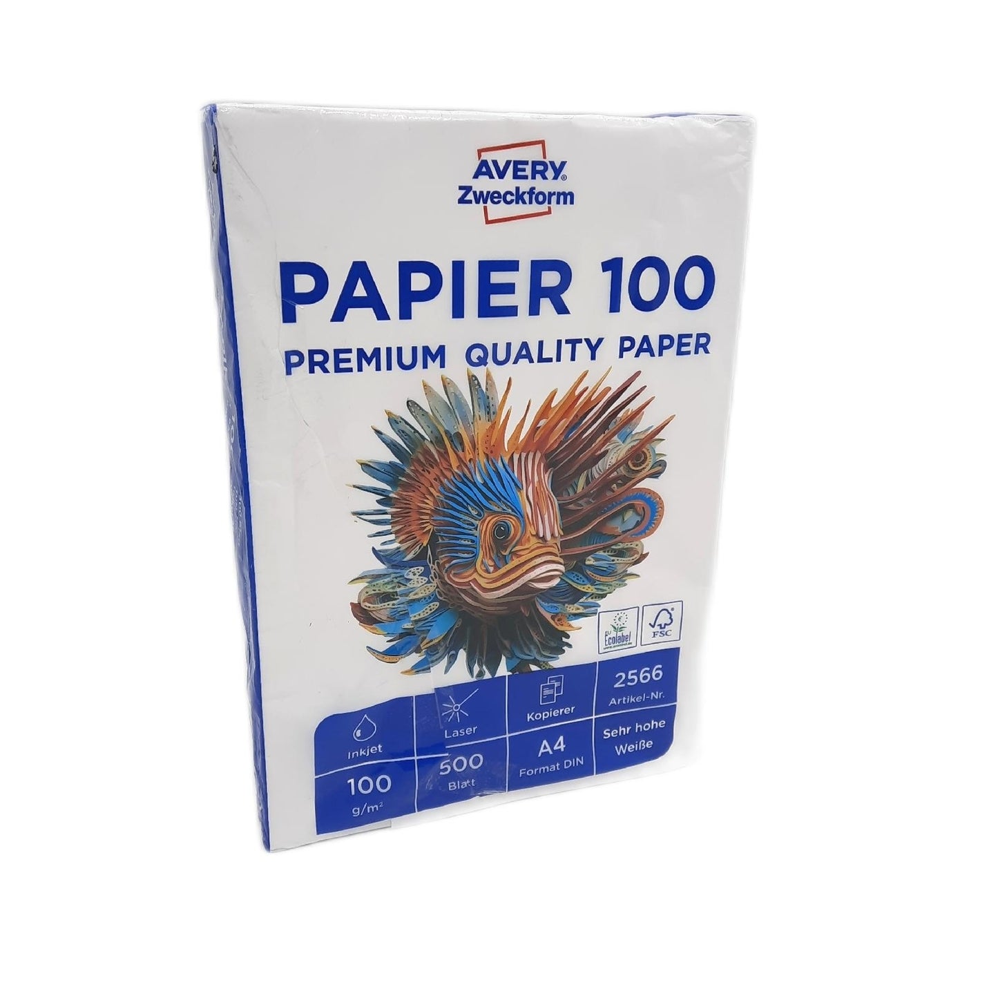 Avery Zweckform Bright White Inkjetpapier A4 100 g 500 Blatt Imp - Unvollständig