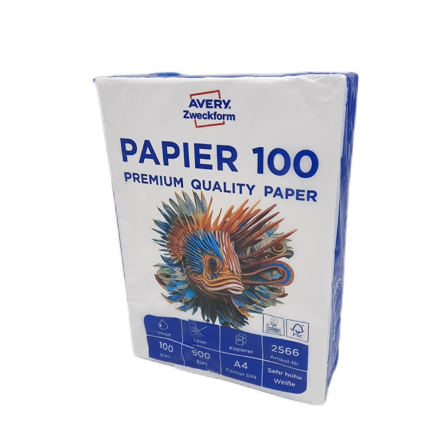 Avery Zweckform Bright White Inkjetpapier A4 100 g 500 Blatt Imp - Unvollständig