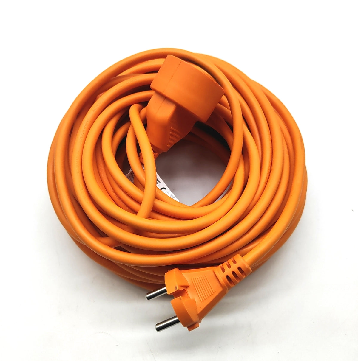 Zenitech - Verlängerungskabel 16A HO5VV-F 2x1,5mm² 3680W / 230V - Perfekt für Rasenmäher & Grills - Widerstandsfähig gegen Witterungsbedingungen - Entspricht den NF- & CE-Normen - Orange - Länge 20m
