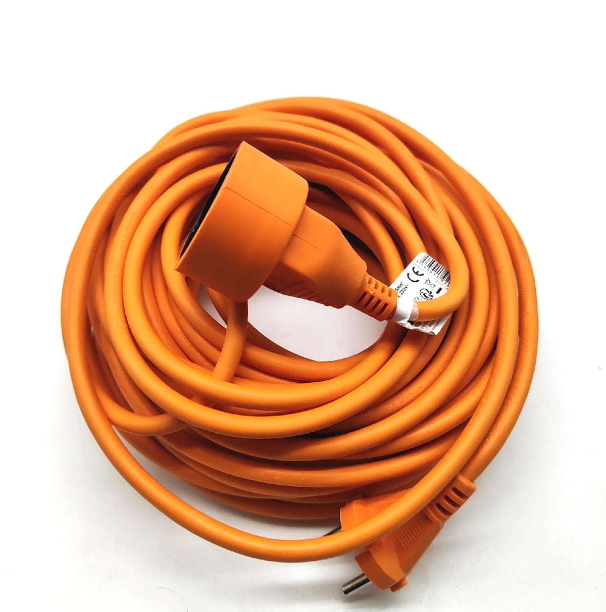 Zenitech - Verlängerungskabel 16A HO5VV-F 2x1,5mm² 3680W / 230V - Perfekt für Rasenmäher & Grills - Widerstandsfähig gegen Witterungsbedingungen - Entspricht den NF- & CE-Normen - Orange - Länge 20m