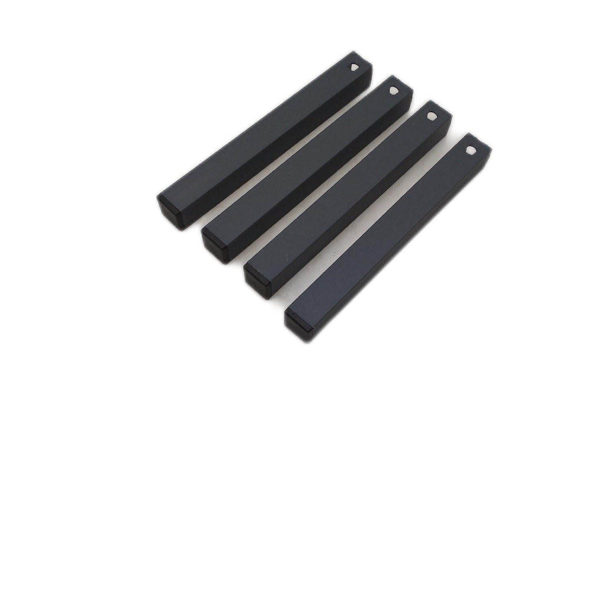 amuéblate online 4er Pack quadratische Metallbeine 30x30 mm für Lattenrost Höhe 27 cm Grau