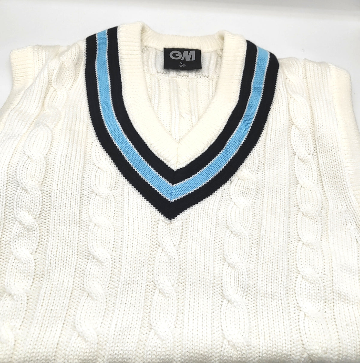 Gunn Moore GM Cricket Sweater Jumper Slipover Classic Heavy Cable  Größe XL