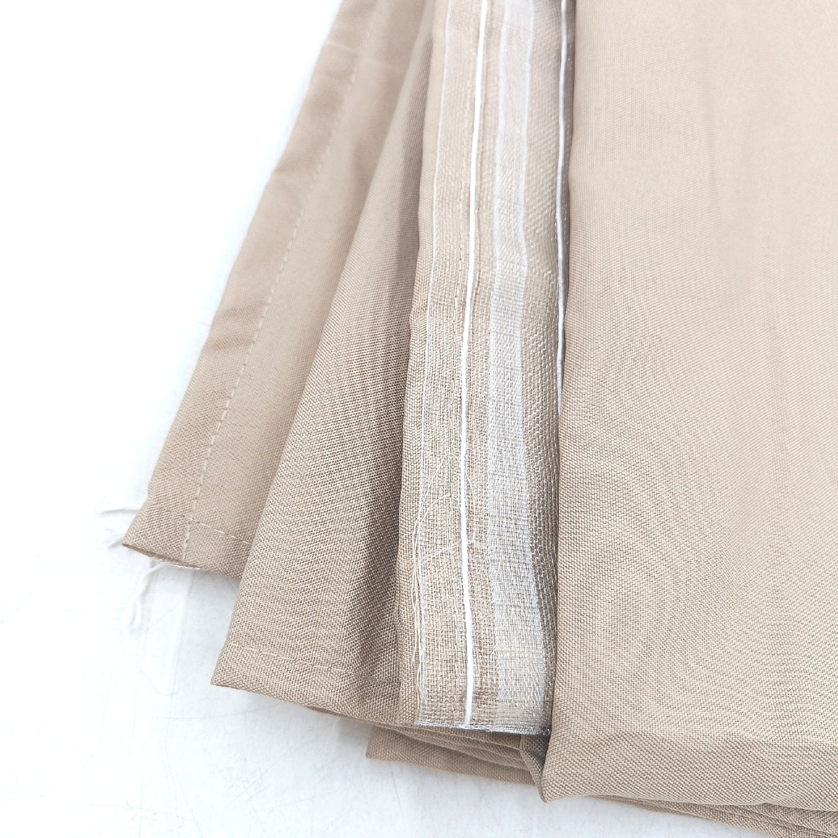 Room99 Vorhang Aura mit Kraeuselband 140 x 250 cm Beige 1 Stück Gardine Fensterdeko