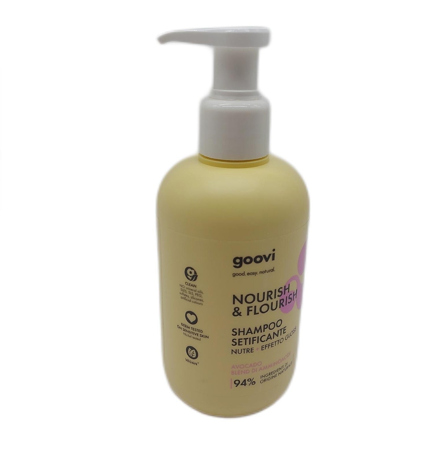 Goovi Shampoo Haarpflege Nourish and Flourish Nährendes und seidiges Shampoo mit Glanze
