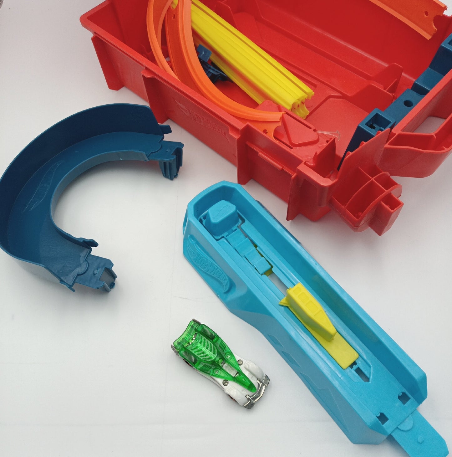 Hot Wheels Fuel Can Stunt Box Track Builder Unvollständig Teile fehlen