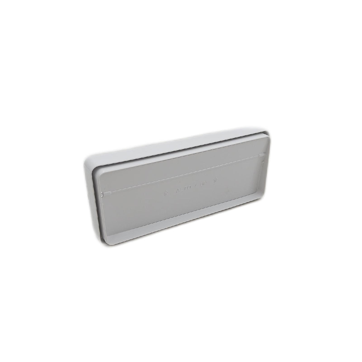 La Ventilazione CVL229B Lüftungsrohr Verbindungsstück 220 x 90 mm mit Flügelventil ABS Weiß