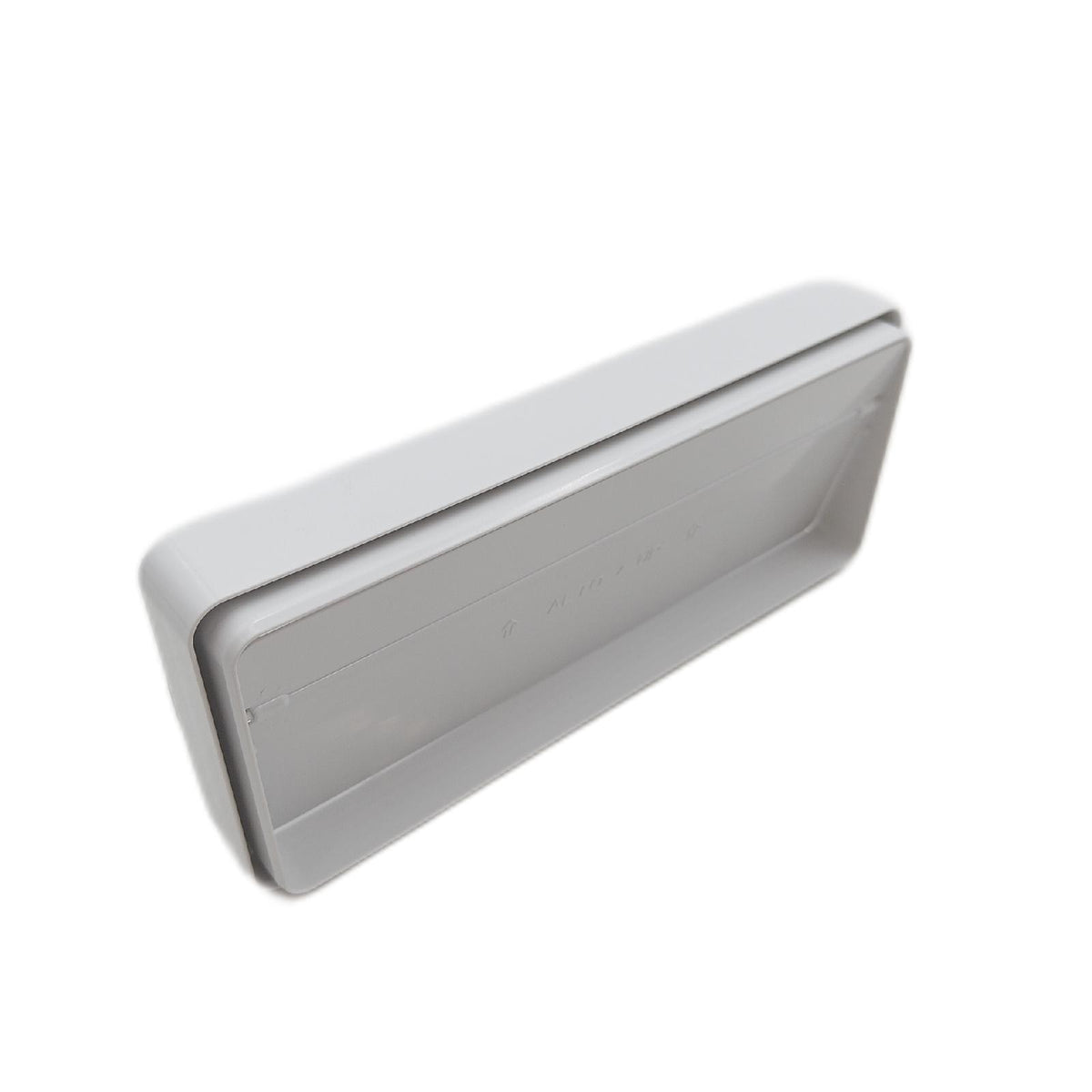 La Ventilazione CVL229B Lüftungsrohr Verbindungsstück 220 x 90 mm mit Flügelventil ABS Weiß