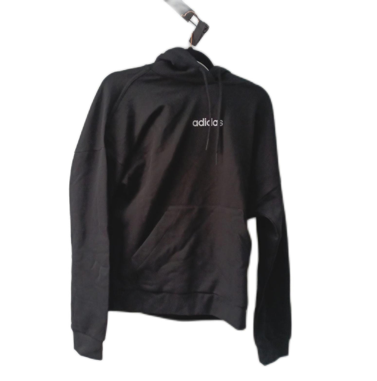 Adidas Damen Hoodie Bekleidung Essentials Linear Fleece Komfort Sweatshirt Schwarz Weiß M