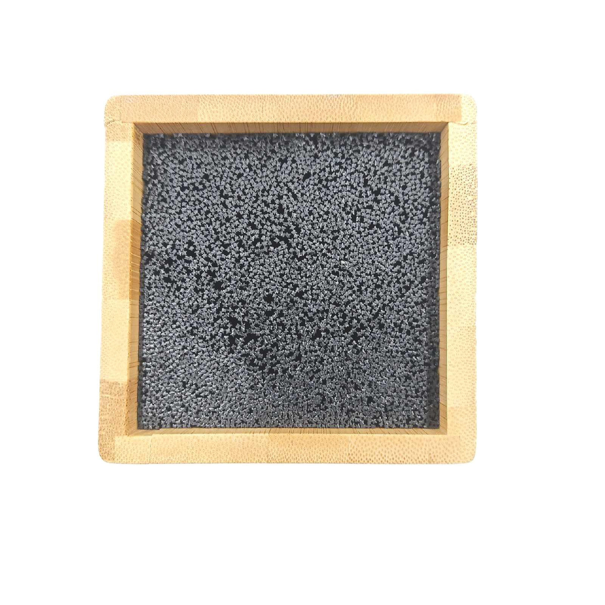 KESPER Messerblock Bambus Kunststoff 10 x 10 cm Braun Schwarz H23 cm leichte Gebrauchsspuren