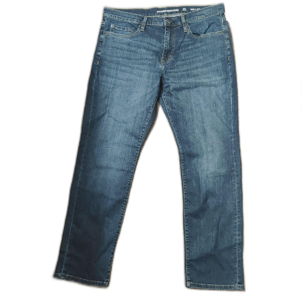 Amazon Essentials PANTS Herren Slim Fit Stretchjeans Dunkle Waschung 34W 30L