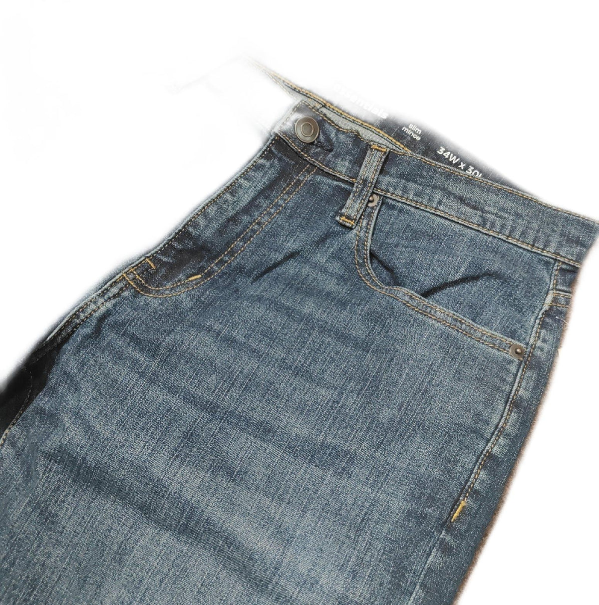 Amazon Essentials PANTS Herren Slim Fit Stretchjeans Dunkle Waschung 34W 30L