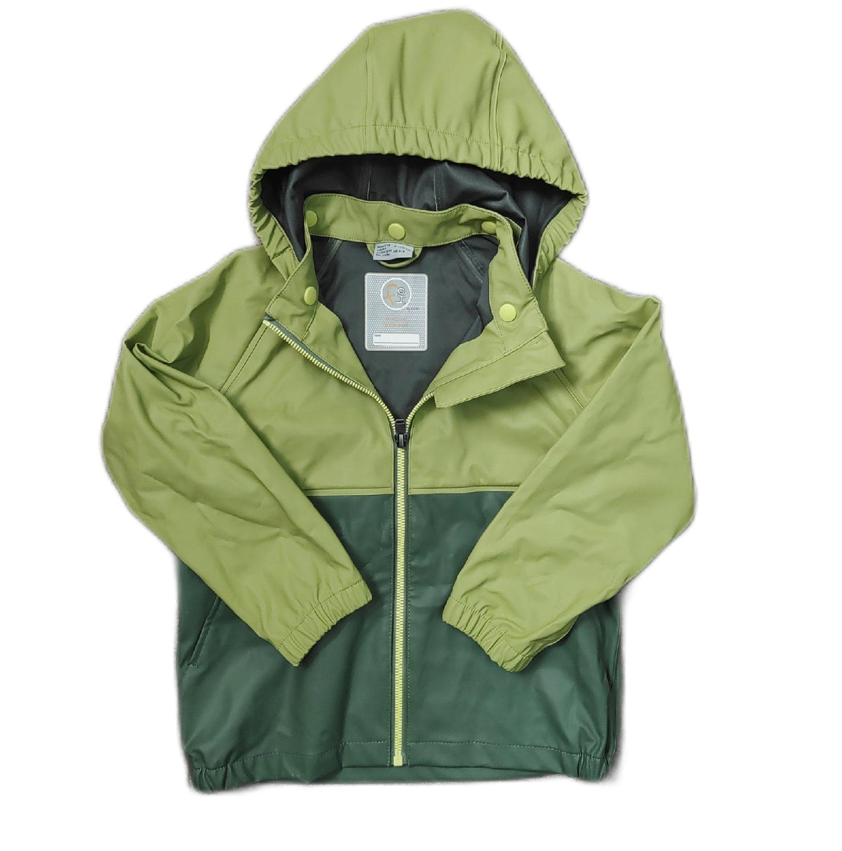 first instinct by killtec Kinder Regenjacke FIOS 24 mit Kapuze naturgrun Gr 110