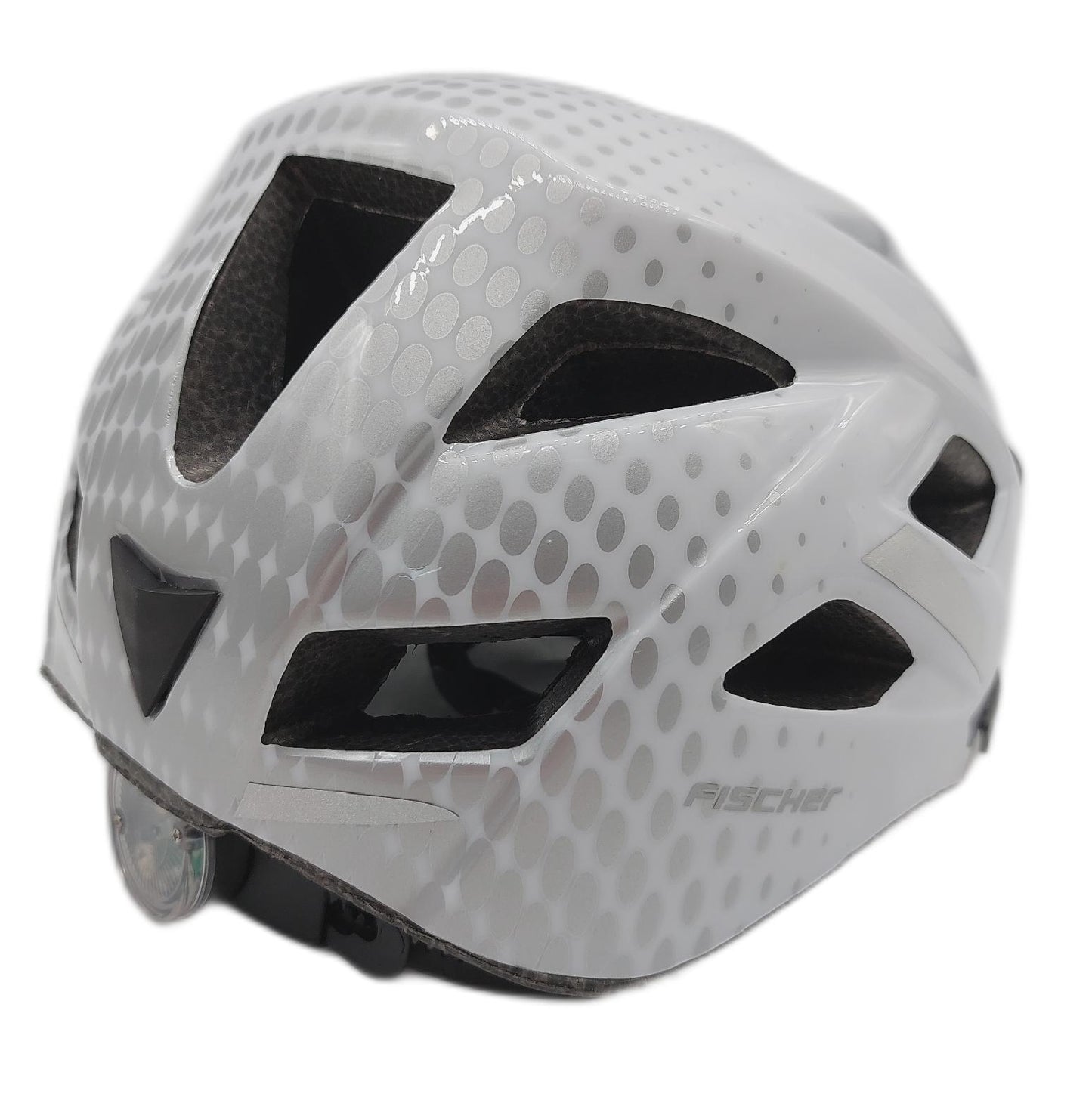 FISCHER Fahrradhelm Helm Schutz Cityhelm Lano SM 52 59cm weiß blau