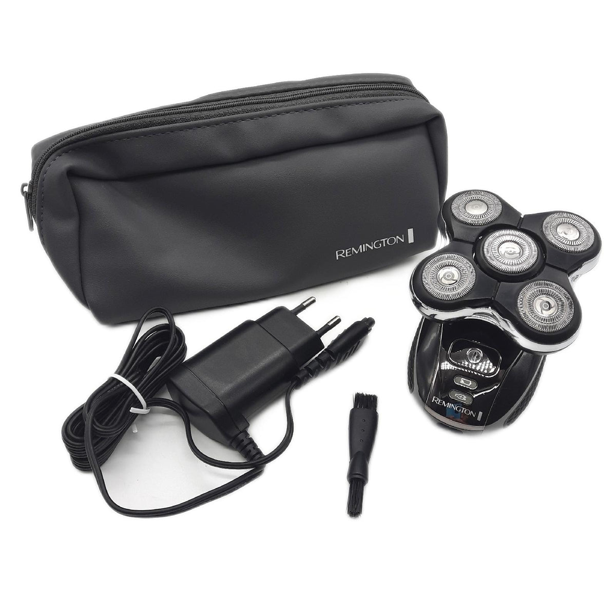Remington Glatzen- Rasierer Herren elektrisch, Kopf- Rasierapparat Lithium (Schwarz, 5 Scherköpfe, glattes Rasurergebnis mit max. 0,2mm, Haar-Auffang-Kammer, Detail-Trimmer) Kopfrasierer XR1501