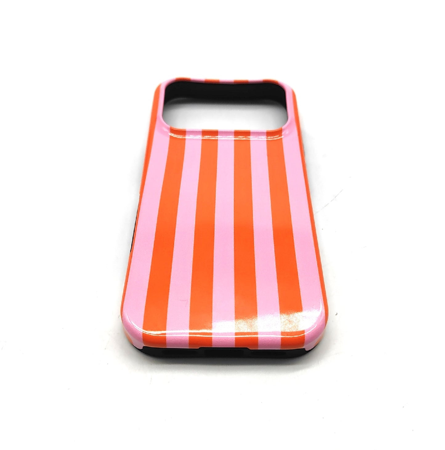 Apple Hülle Handyhülle Zubehör iPhone 17 Pro Orange Pink Gestreift Mädchenhaft
