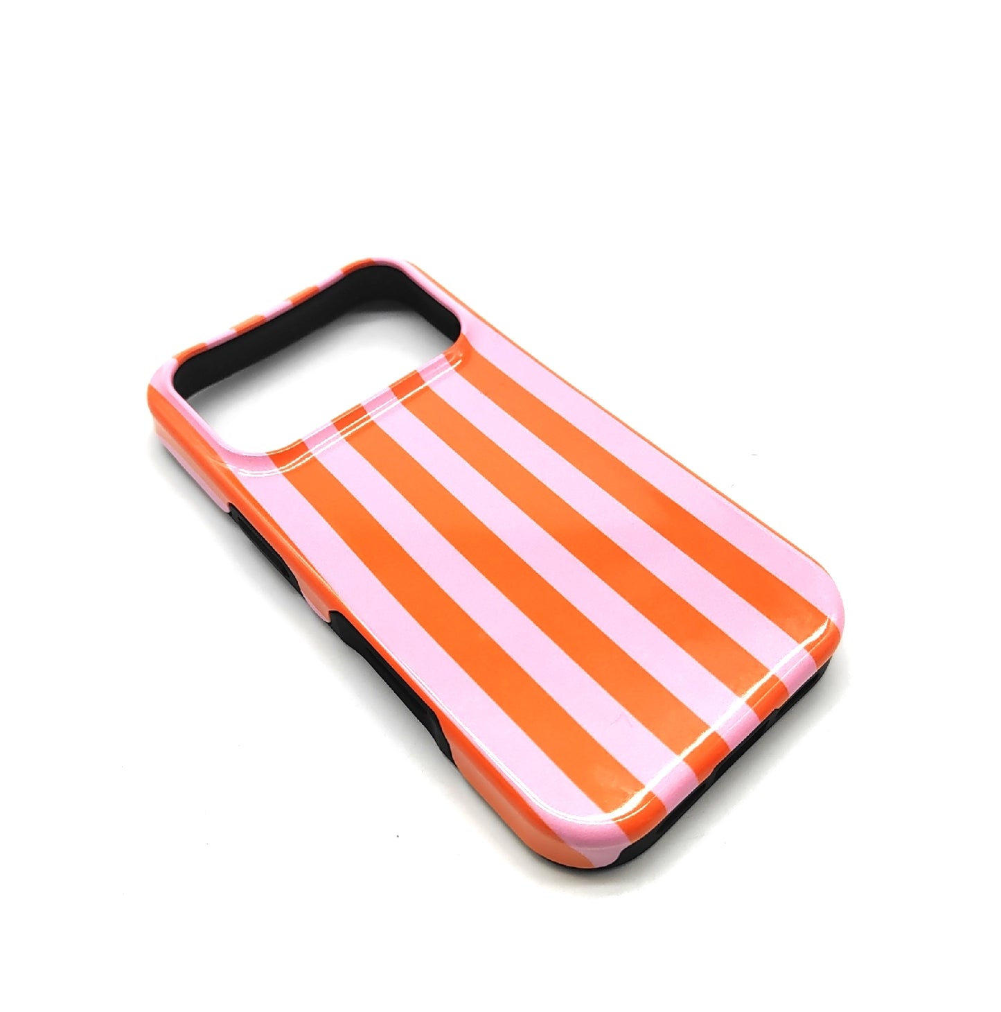 Apple Hülle Handyhülle Zubehör iPhone 17 Pro Orange Pink Gestreift Mädchenhaft