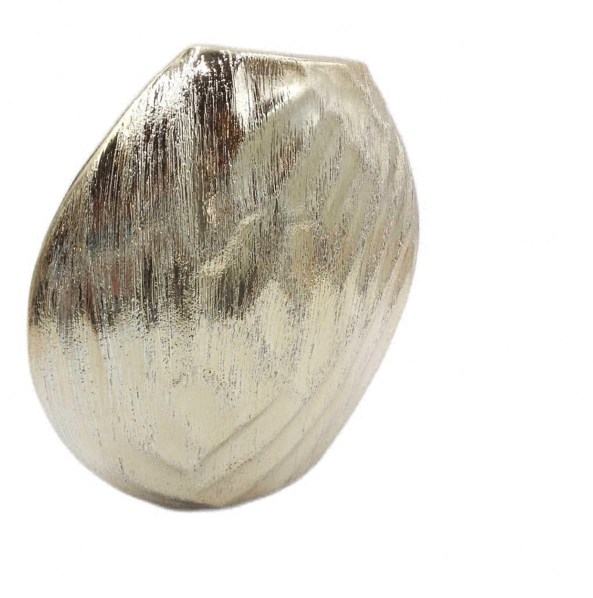 Golden Keramikvase Vintage Gejagte Ovale Vase Tischvase Deko Wohnzimmer Home