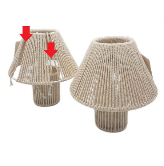 TRIROCKS Geflochtene Baumwollschnur LED Tischlampe ohn Kabel 2er-Schnur gerissen
